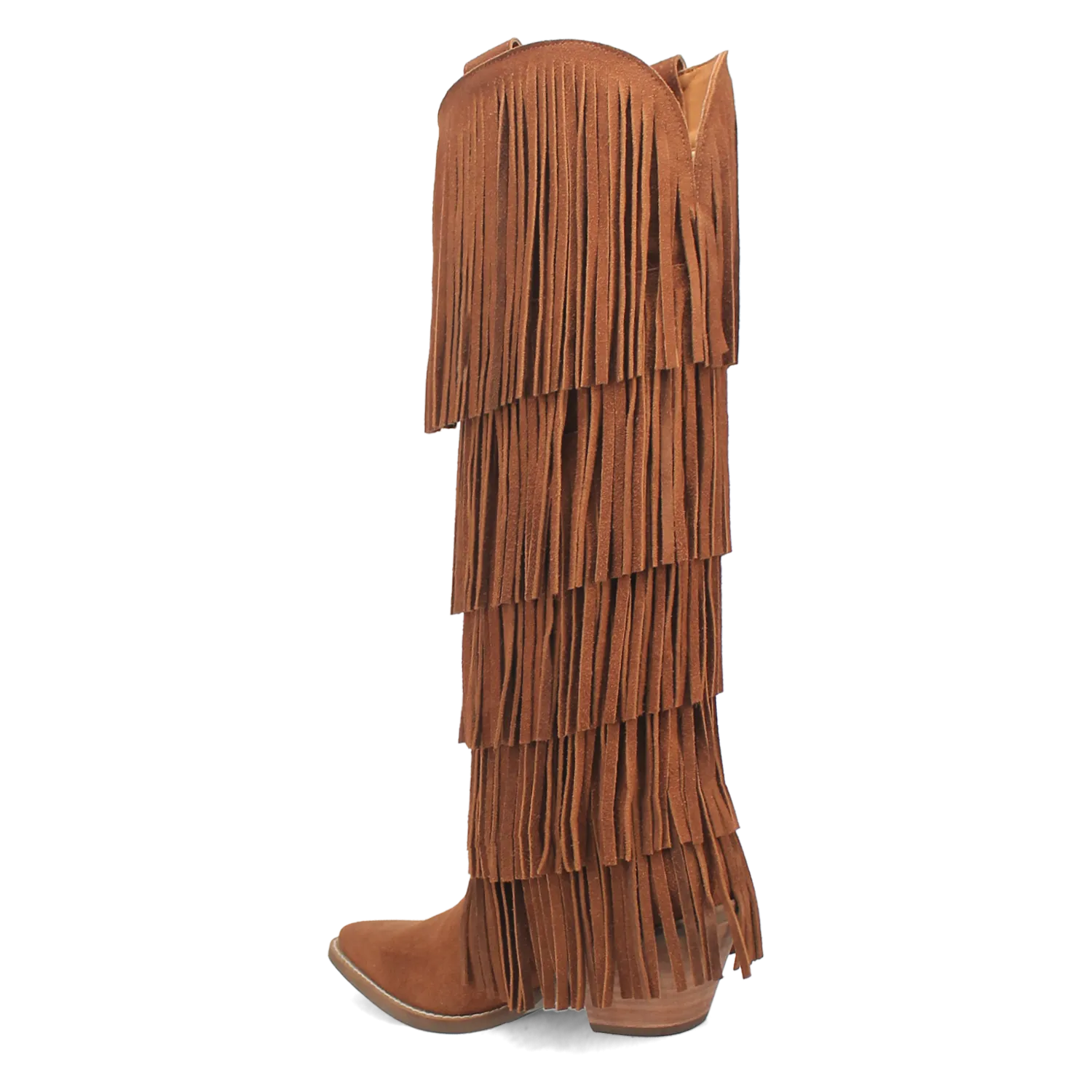 Wild Child Brown Suede Leather Fringe Boots (DS) - PREORDER 2025