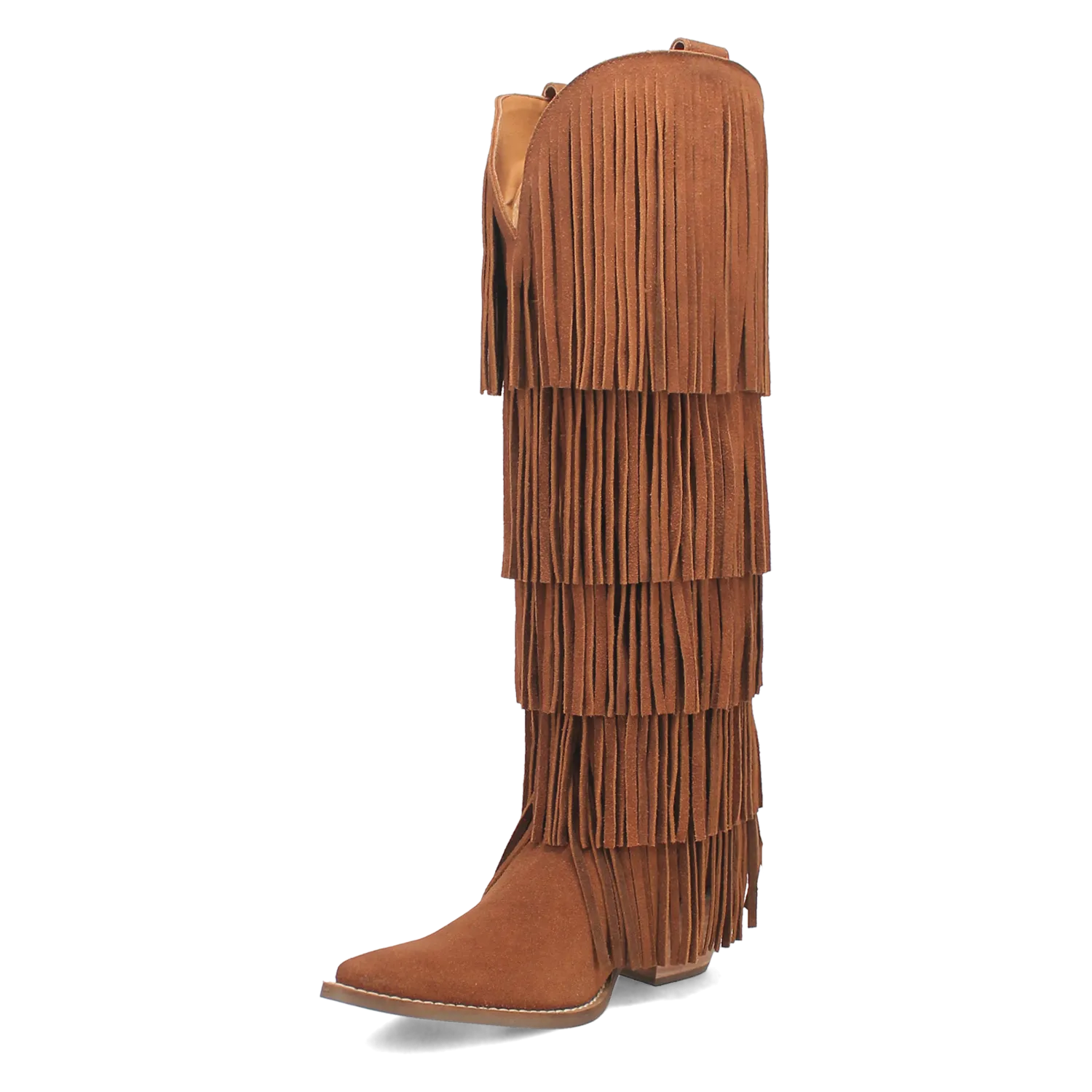 Wild Child Brown Suede Leather Fringe Boots (DS) - PREORDER 2025