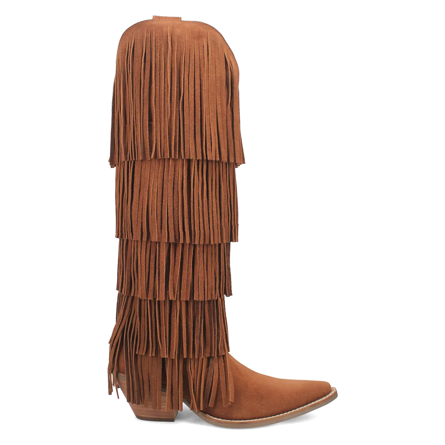 Wild Child Brown Suede Leather Fringe Boots (DS) - PREORDER 2025