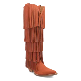 Wild Child Rust Suede Leather Fringe Boots (DS) ~ PREORDER SEPTEMBER 2024