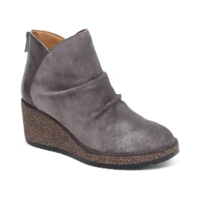 Women's Aetrex Kara Ankle Wedge Boot Color: Charcoal