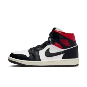 Women's Air Jordan 1 Mid - BLACK/GYM RED-SAIL