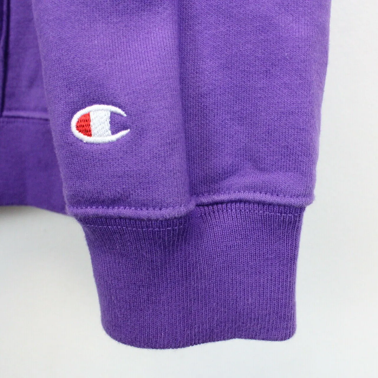 Womens CHAMPION Hoodie Purple | Medium