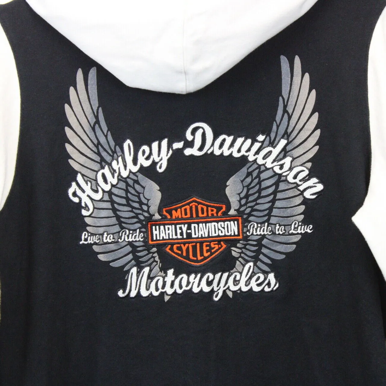 Womens HARLEY DAVIDSON 00s Hoodie Black | Large