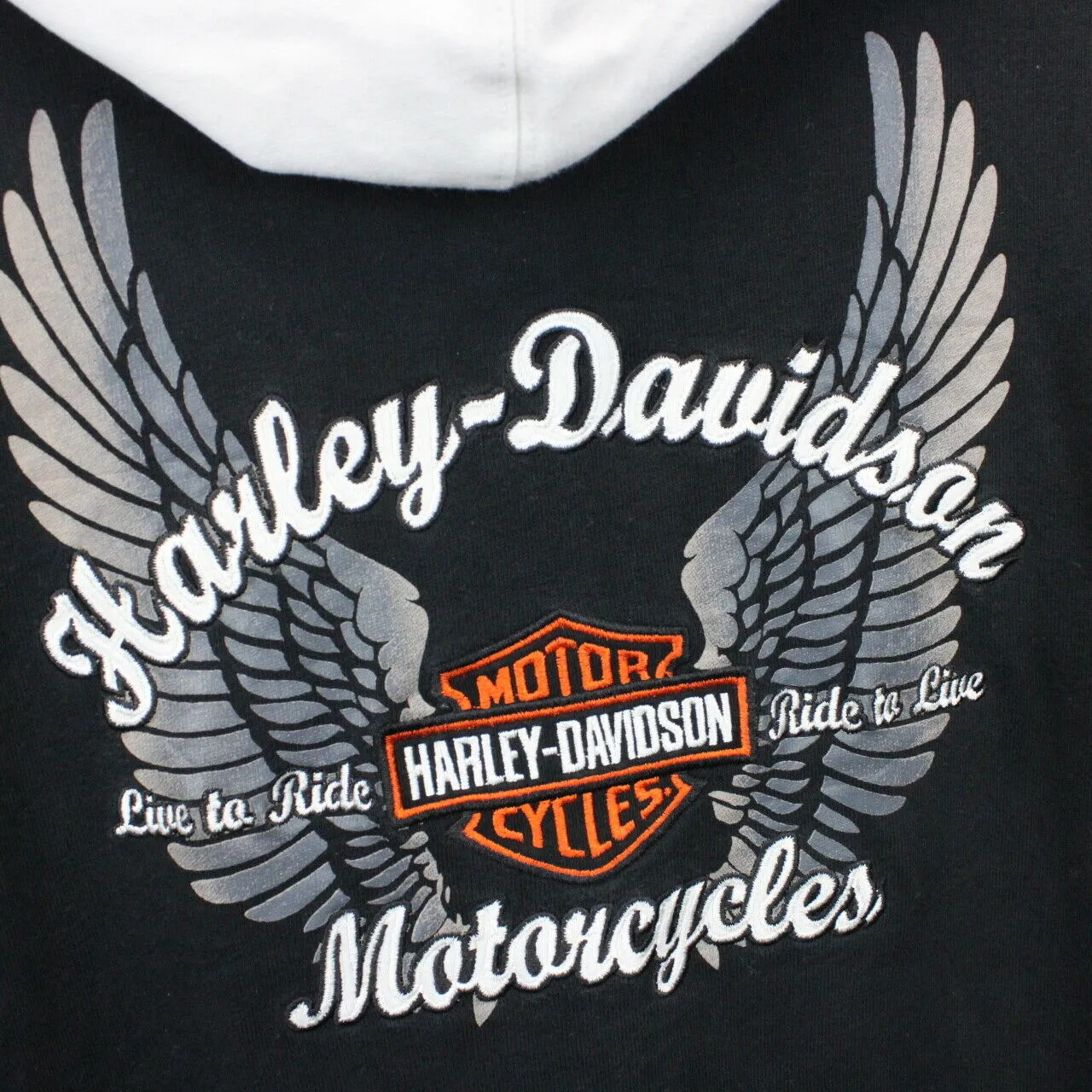 Womens HARLEY DAVIDSON 00s Hoodie Black | Large