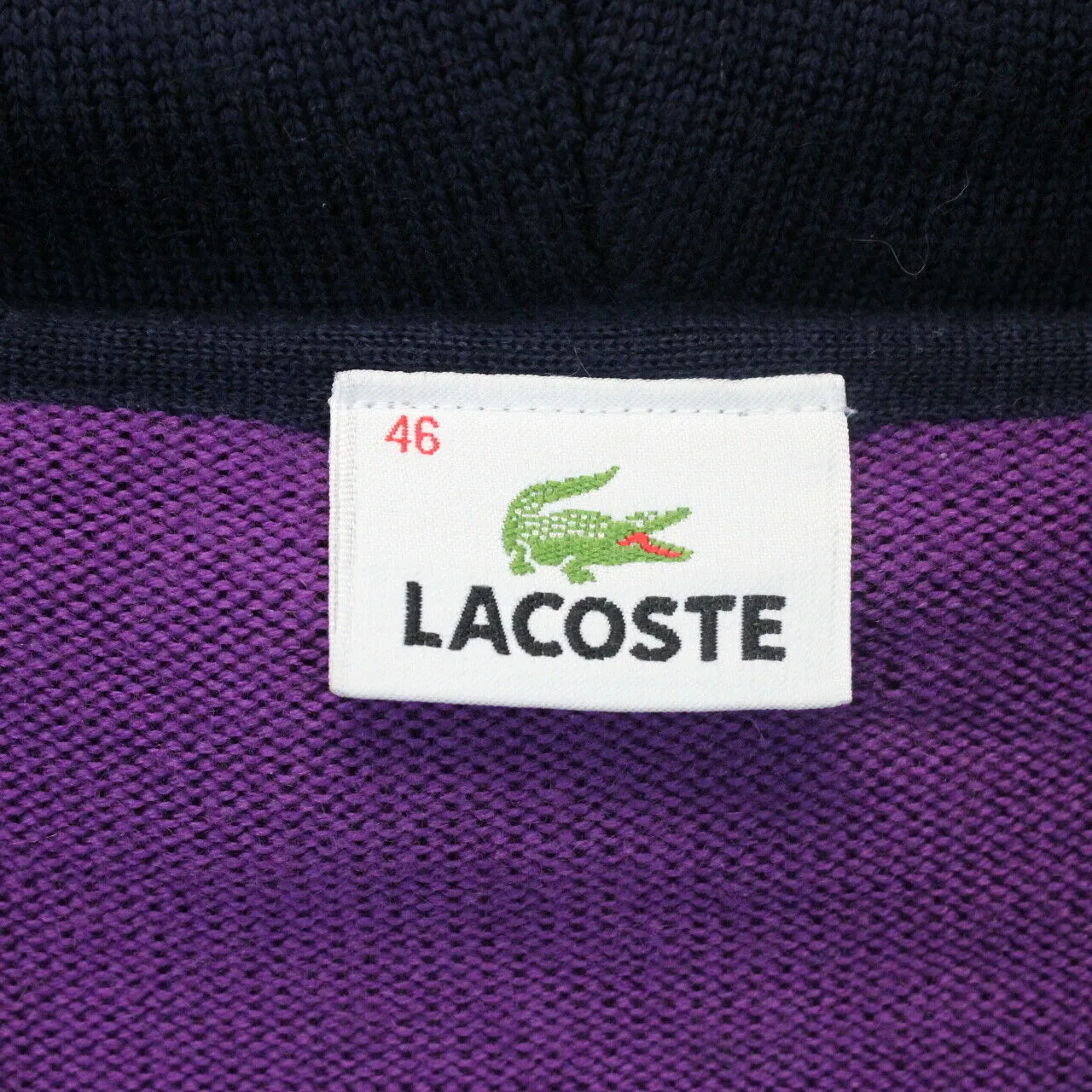 Womens LACOSTE Knit Hoodie Purple | Large