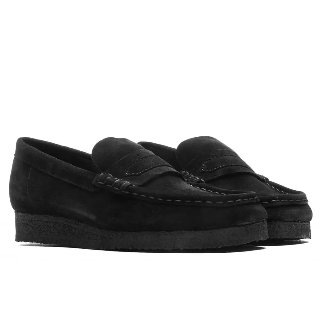 Women's Wallabee Loafer - Black Suede