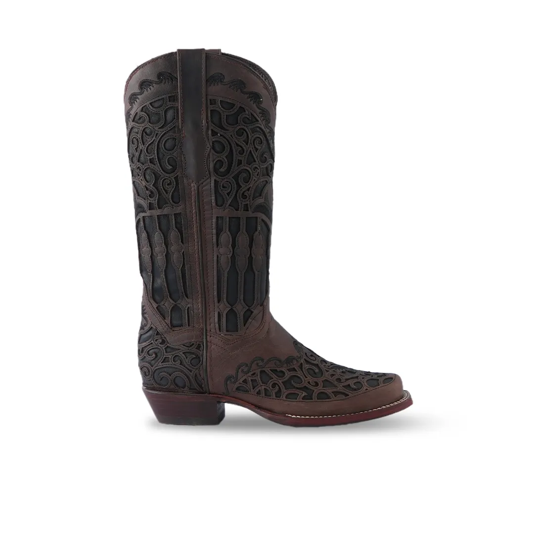 Women's Western Boot Matcat Choco Frontier Toe E748